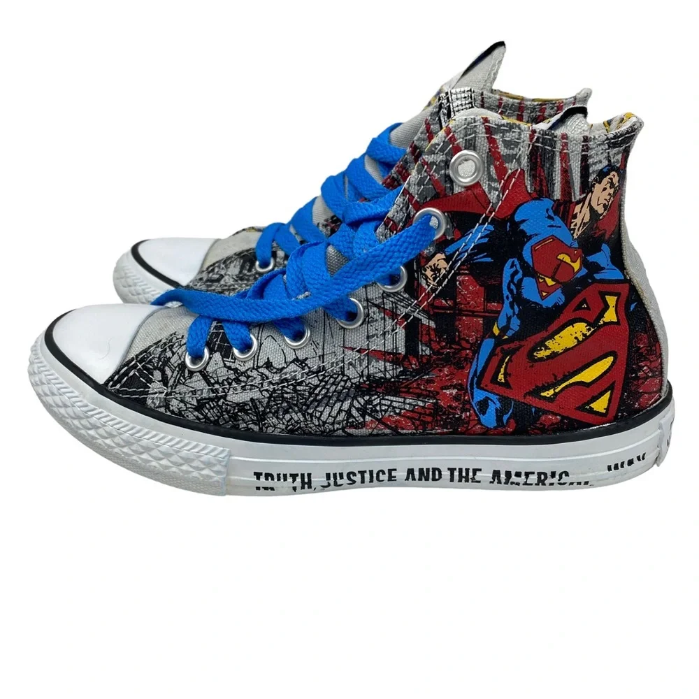 Converse All Star Chuck Taylor High Top Superman DC Comics Youth US Size 2
